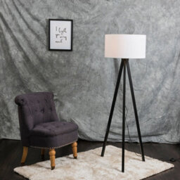 Valuelights Barbro Black Wood Tripod Floor Lamp Base - thumbnail 5