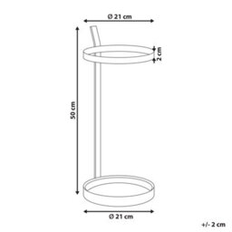 Beliani Umbrella Stand Lobamba Metal Black - thumbnail 3