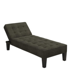 Dorel Adalynn Chaise Lounger In Linen Look Grey - thumbnail 7