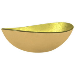 Berkfield Modern Basin Tempered Glass 54.5X35X15.5 Cm Gold