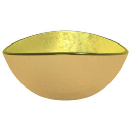 Berkfield Modern Basin Tempered Glass 54.5X35X15.5 Cm Gold - thumbnail 4