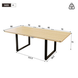 Merax Extendable Dining Table, 3 Lengths 140/180/220 X 80 Cm, 6-10 Seater, Mdf Table With Metal Legs, For Dining Room, Oak - thumbnail 5