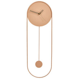 Beliani Wall Clock Salvan 20 Cm Metal Peach Pink - thumbnail 1