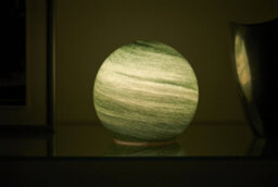 Auraglow Planet Cordless Led Glass Table Lamp - Jade - thumbnail 4