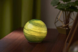 Auraglow Planet Cordless Led Glass Table Lamp - Jade - thumbnail 2