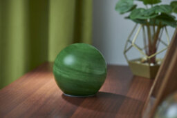 Auraglow Planet Cordless Led Glass Table Lamp - Jade - thumbnail 3