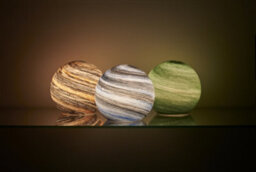 Auraglow Planet Cordless Led Glass Table Lamp - Jade - thumbnail 6