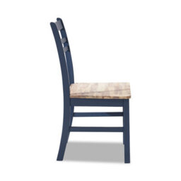 Statement Furniture Florence Country Style Wooden Chair - Navy Blue - thumbnail 5