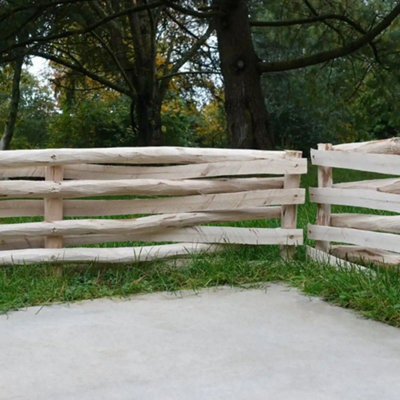Woven Wood 2.28M Premium Chestnut Lawn Edging 30Cm Height  2 Pieces