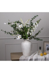 Large Cineraria Eucalyptus Spray For Faux Flower Arrangements - thumbnail 4