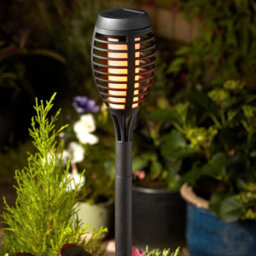 Smart Garden Party Black Flame Solar-Powered Led Outdoor Stake Light, Pack Of 5 - thumbnail 1
