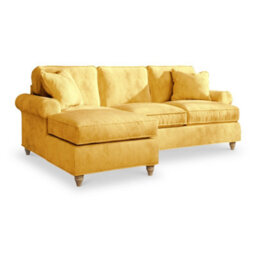 Alfie Gold Left Hand Chaise Sofa For Living Room - Fully Assembled By Roseland Furniture - thumbnail 2