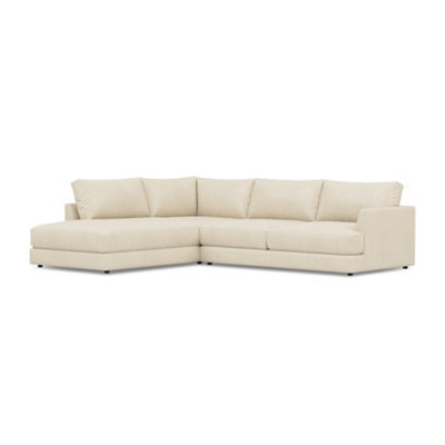 Valencia Serena Leather L Shape With Left Chaise Sectional Sofa Beige Nappa 11000 Top Grain Leather Kiln Dried Wood - image 1