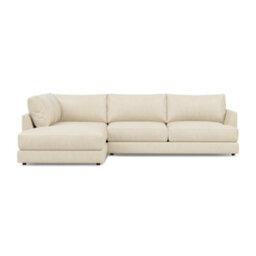 Valencia Serena Leather L Shape With Left Chaise Sectional Sofa Beige Nappa 11000 Top Grain Leather Kiln Dried Wood - thumbnail 8