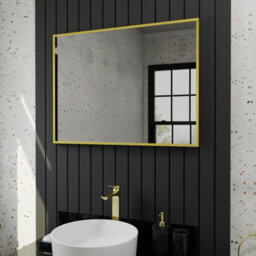 Harper & Harlow 600X800 Corvus Brushed Brass Squared Edge Mirror - thumbnail 8