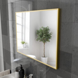 Harper & Harlow 600X800 Corvus Brushed Brass Squared Edge Mirror - thumbnail 5