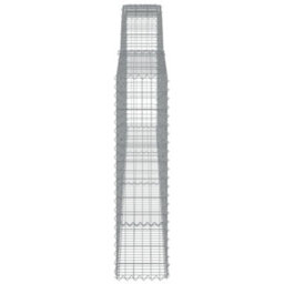 Berkfield Durable Arched Gabion Baskets 7 Pcs 400X30X120/140 Cm Galvanised Iron - thumbnail 5