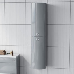 Nes Home Dene 1400 mm Bathroom Wall Hung Cabinet Storage Tall Shelf Furniture Steel Grey - thumbnail 2