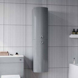 Nes Home Dene 1400 mm Bathroom Wall Hung Cabinet Storage Tall Shelf Furniture Steel Grey - thumbnail 3
