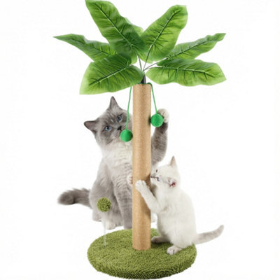 Daisy & Max Cat Scratching Post 60Cm, Tall Sisal Cat Scratcher, Palm Tree Design, Sturdy Base & Hanging Toys, Durable Cat Toys - image 1