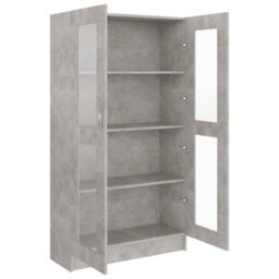 Vidaxl Vitrine Cabinet Concrete Grey 82.5X30.5X150 Cm Engineered Wood - thumbnail 5
