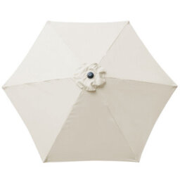VRUC Outdoor Patio Garden Parasol Sun Shade Umbrella With Crank Handle & Tilt 2.5M Cream - thumbnail 3
