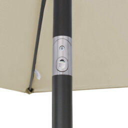 VRUC Outdoor Patio Garden Parasol Sun Shade Umbrella With Crank Handle & Tilt 2.5M Cream - thumbnail 5