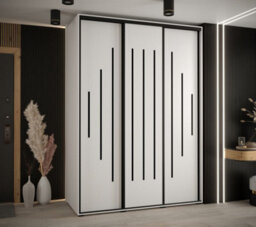 Arte Cannes Xii Sliding Door Wardrobe W170Cm - Bright White Storage For Contemporary Living - thumbnail 2
