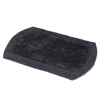 Showerdrape Ultra 100% Cotton Charcoal Reversible Bath Mat 800 X 500mm - image 1