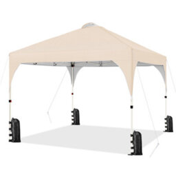 Yaheetech 3Mx3M Beige Portable Fabric Pop Up Canopy Tent - thumbnail 2