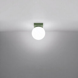Sollux Lighting Yoli Steel/glass Olive Green 1 Lights Minimalist Ceiling Lamps - thumbnail 3
