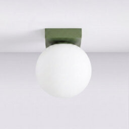 Sollux Lighting Yoli Steel/glass Olive Green 1 Lights Minimalist Ceiling Lamps - thumbnail 2