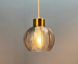 K Living Leaves Smokey Glass Light Pendant - thumbnail 4