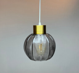 K Living Leaves Smokey Glass Light Pendant - thumbnail 2