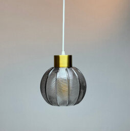 K Living Leaves Smokey Glass Light Pendant - thumbnail 1