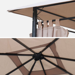 Sweeek - Roof Cover For Pergola 3X3M Beige 299X299X1 Cm - Roof Cover For Elusa 3X3M Pergola - thumbnail 2