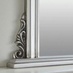 The Online Mirror Shop Arched Shape Overmantle Mirror With Silver Frame, Canterbury Of H86 X W88 X D6 Cm, Handcrafted, Stylish, Durable Home Décor - thumbnail 3