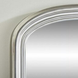 The Online Mirror Shop Arched Shape Overmantle Mirror With Silver Frame, Canterbury Of H86 X W88 X D6 Cm, Handcrafted, Stylish, Durable Home Décor - thumbnail 4