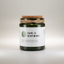 Serenityy Herbal Mint & Sage Soy Wax Candle 150G - Woodwick, Glass Jar, 26Hr Burn Time, Hand Poured - thumbnail 3