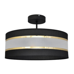Luminosa Lighting Luminosa Helen Cylindrical Ceiling Light Black, Gold 40Cm - thumbnail 2