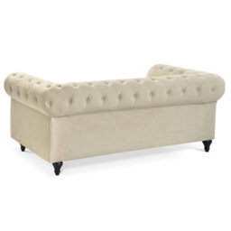 Bravich Chesterfield Velvet Upholstery Button-Tufted 3-Seater Sofa - thumbnail 3