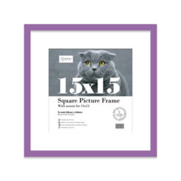 "15X15"" Purple Picture Frame - 15X15"" Square Frame With 13X13"" Mount For 15X15""/13X13"" Pictures Art Deco Style Thin Edge, 1 Pack" - thumbnail 1