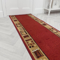 Jena Hallway Runner Rug - Hardwearing, Non-Slip & Durable Carpet For Hall, Kitchen & Corridor - thumbnail 1