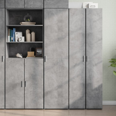 Berkfield Highboard Concrete Grey 45X42.5X185 Cm Engineered Wood - image 1