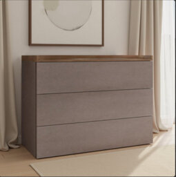FurniComp LTD Furnicomp Renato 3 Drawer 110Cm Chest Of Drawers - Bronze & Mercure Oak - thumbnail 1