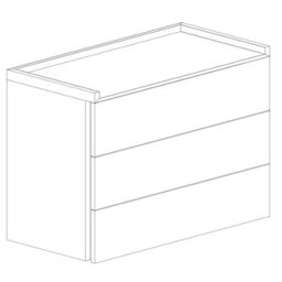 FurniComp LTD Furnicomp Renato 3 Drawer 110Cm Chest Of Drawers - Bronze & Mercure Oak - thumbnail 2