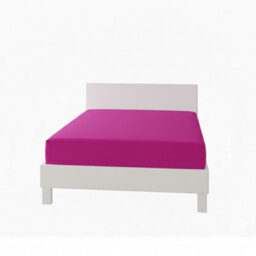 Polycotton Fitted Sheet Extra Deep 40Cm Skirt Easy Care Fuchsia - thumbnail 2