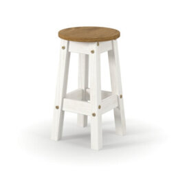 Core Products Corona White Oval Breakfast Drop Leaf Gateleg Table & 2 Stool Set, H84.0Cm X W114.0/50.0Cm X D89.0Cm - thumbnail 5