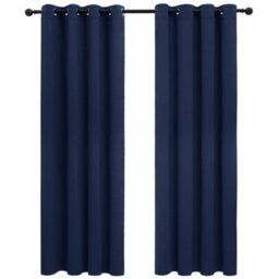 Deconovo Blackout Curtains Thermal Insulated Curtains Energy Saving Eyelet Blackout Curtains W52 X L54 Inch Navy Blue 2 Panels - thumbnail 1
