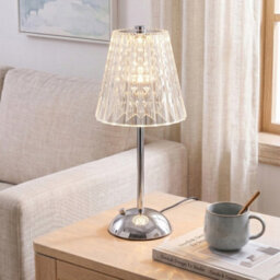 Komore Modern Chrome Cordless Led Table Lamp,touch Adjustable Brightness Colour Temp Anti Glare Led,usb Charging - thumbnail 4